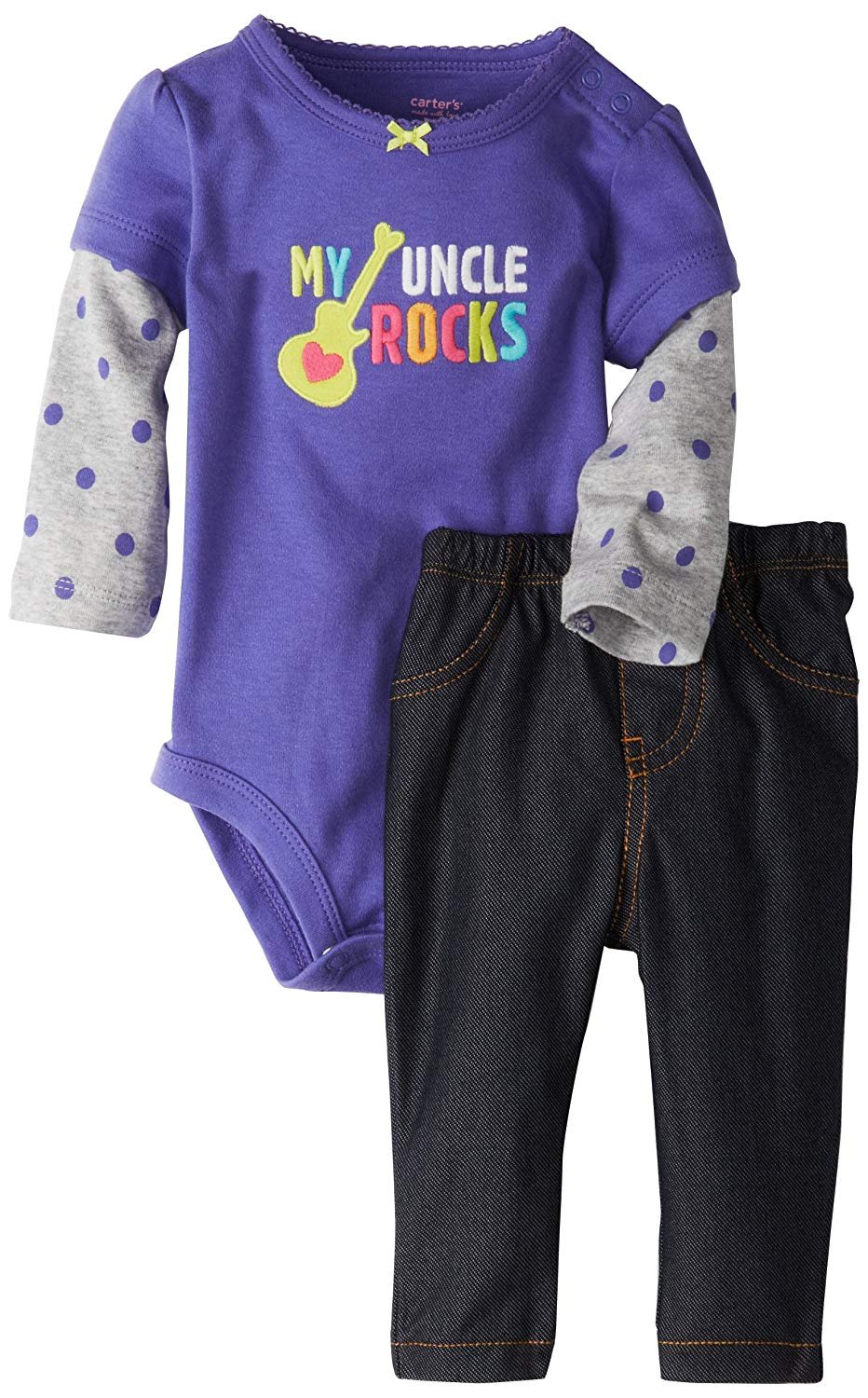 Carter's Baby Girl's Bodysuit & Pant Set - Uncle Rocks