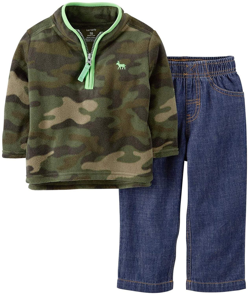 Carter's Baby Boys' 2 Piece Denim Pant Set (Baby) - Camo