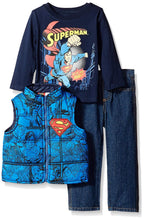 Load image into Gallery viewer, DC Comics Boys' 3 Piece Superman Vest Set
