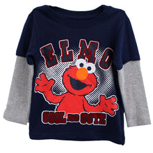 Load image into Gallery viewer, Elmo Toddler Boys Long Sleeve Shirt Cool and Cute Navy Tee
