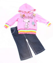 Load image into Gallery viewer, Snoopy Infant Girls 2pc Reversible Jacket Set ''Flower Power'' (12Mos)
