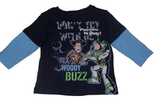 Load image into Gallery viewer, Disney Little Boys' Toy Story Toddler Boys Long Sleeve Shirt Navy Blue
