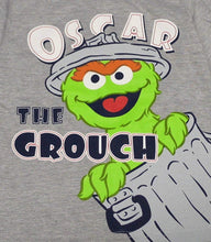 Load image into Gallery viewer, Sesame Street Little Boys' Oscar the Grouch Toddler Long Sleeve Shirt Gray
