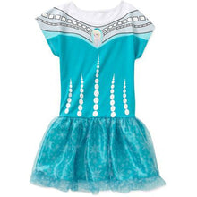 Load image into Gallery viewer, Disney Frozen Big Girls' Short Sleeve Tutu Dress Elsa Blue
