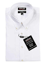Load image into Gallery viewer, New Kirkland Signature Men's Traditional Fit Non-Iron Button Collar Dress Shirt. 100% Cotton. Size: 16,5 34x35 White.
