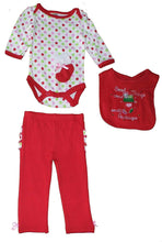 Load image into Gallery viewer, Baby Gear Baby&#39;s First Christmas 4-piece Set Size 6-9 Months Red
