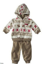 Load image into Gallery viewer, Just One You Made By Carter's Newborn Boys 3pc Fleece Hooded Cardigan Size Newborn
