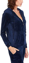 Load image into Gallery viewer, GLORIA VANDERBILT Women Velour Full Zip Sweatshirt Hoodie Jacket
