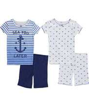 Load image into Gallery viewer, Carter's Little Girls' Sea You Later 4-Piece Pajamas - Blue/Multi, Size 5
