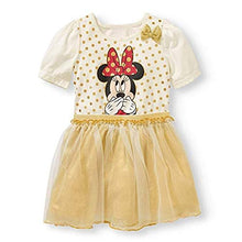 Load image into Gallery viewer, Disney Toddler Girls Gold Polka Dot Minnie Mouse Tulle Dress
