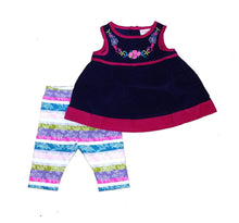 Load image into Gallery viewer, Genuine Baby From Oshkosh Newborn Girls 2pc Flowers Dress Legging Set
