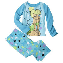 Load image into Gallery viewer, Disney Tinkerbell Girls 2pc Microfleece Stars Pajamas
