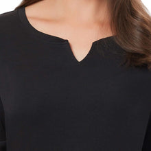Load image into Gallery viewer, Ellen Tracy Women's Pima Cotton/Lycra V-Neck Cuff Sleeves T-Shirt
