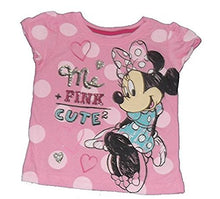 Load image into Gallery viewer, Minnie Mouse Toddler Girls Shirt Polka Dot Pink Tee
