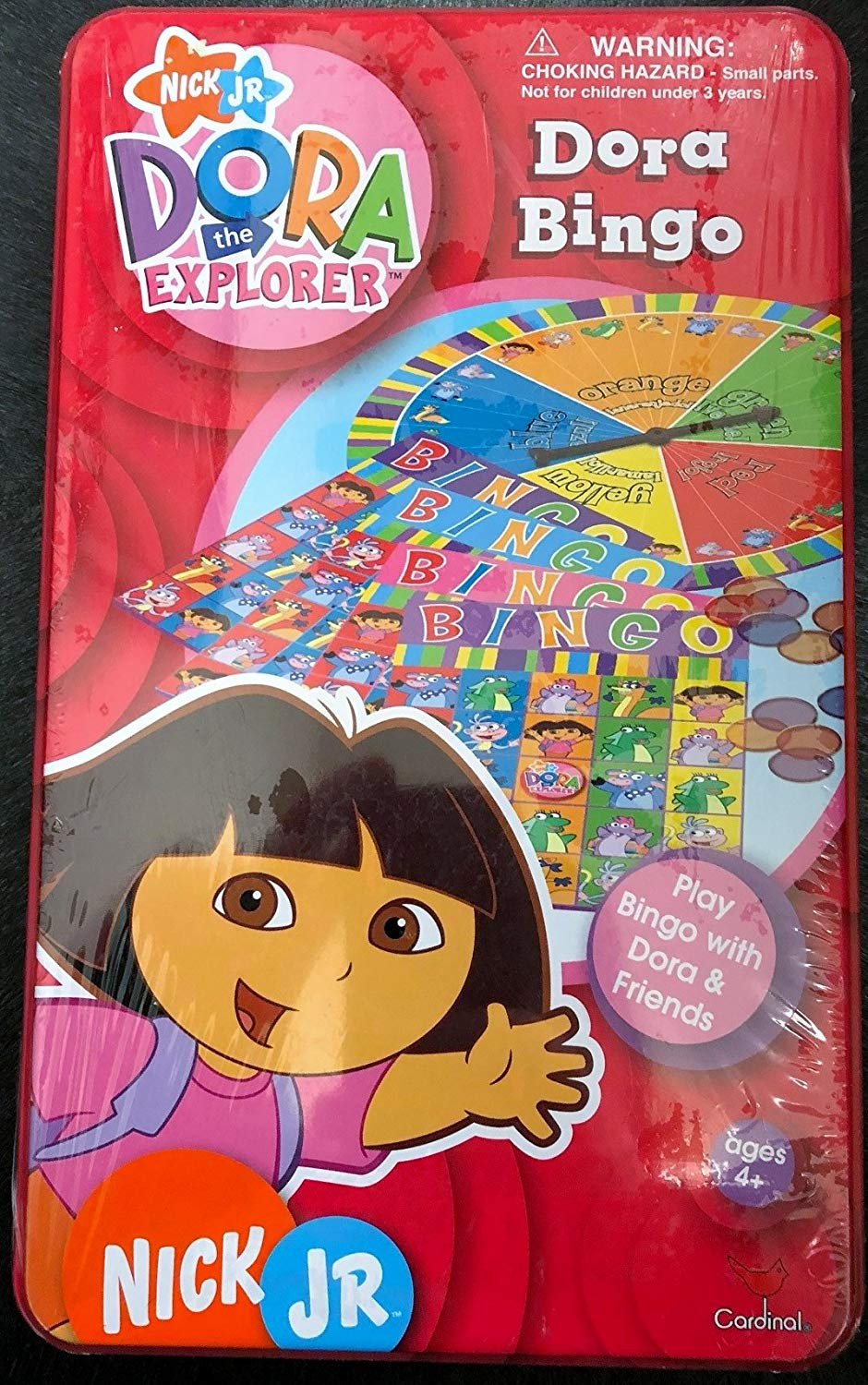 Cardinal Dora the Explorer Bingo in Tin