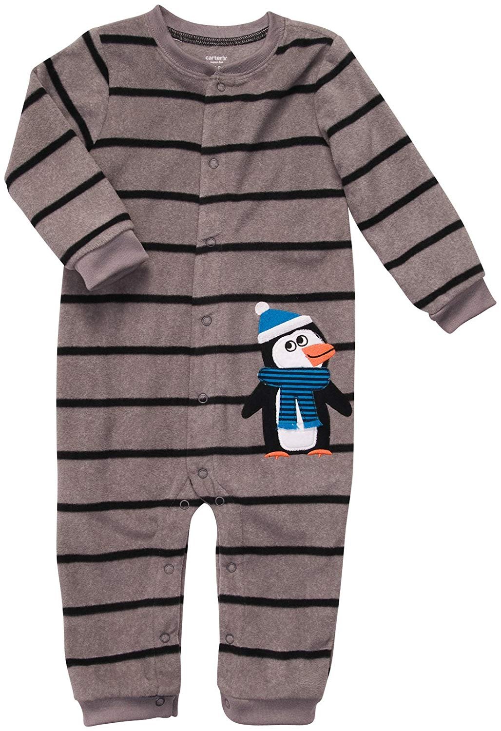 Carter's Baby Boy's Infant Long Sleeve One Piece Coverall - Bundled Up Penguin