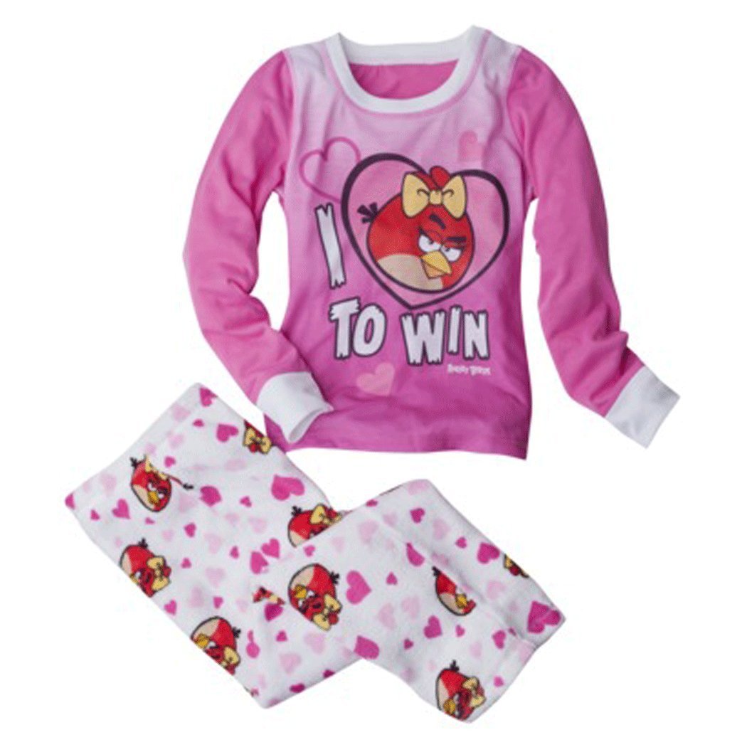 Angry Birds Girls 2pc Pajamas I Love to Win