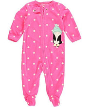 Load image into Gallery viewer, Carter's Fleece Snap Footie (Baby) - Penguin-Newborn

