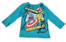 Load image into Gallery viewer, Marvel Avengers Little Boys' Toddler Boys Long Sleeve Shirt Tee Blue
