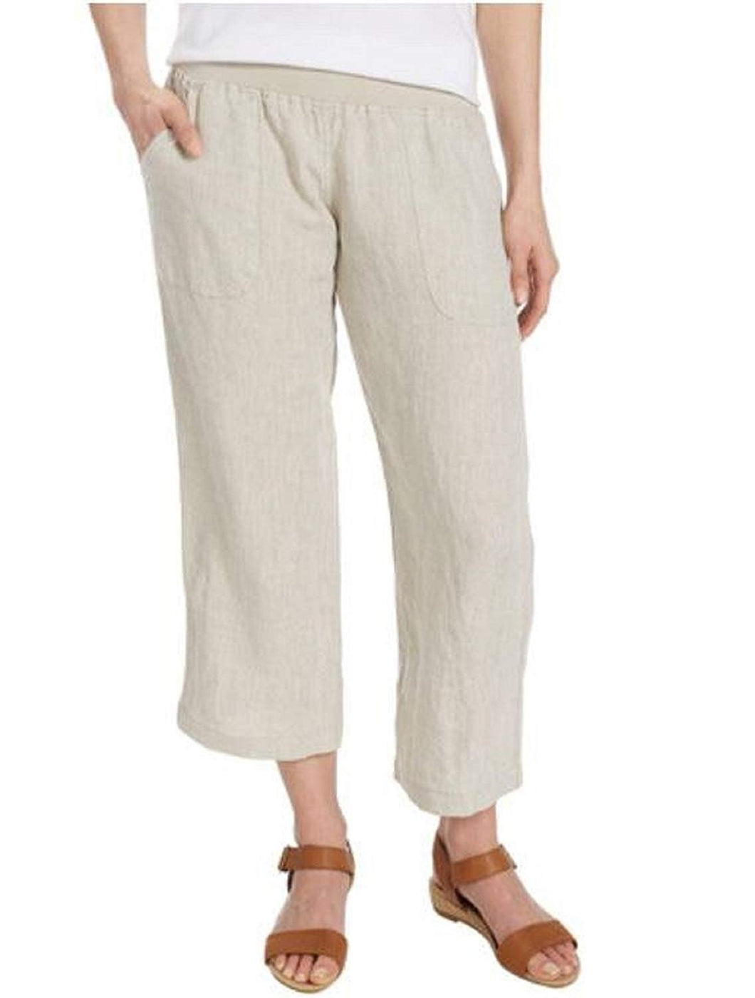 Allen Allen USA Women's Cropped Linen Pants