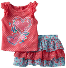 Load image into Gallery viewer, Nannette Baby Girls' 2 Piece Heart Printed Scooter Set
