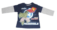 Load image into Gallery viewer, The Avengers Toddler Boys Shirt Screenprint Tee Navy Blue
