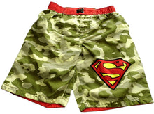 Load image into Gallery viewer, Superman Little Boys Cameo Swim Trunks Bathing Suit
