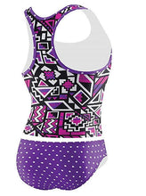 Load image into Gallery viewer, Speedo Girl's Sporty Splice Tankini 2 Piece Swimsuit

