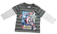 Load image into Gallery viewer, Marvel Avengers Assemble Little Boys' Toddler Grey Long Sleeve Tee Shirt
