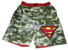 Load image into Gallery viewer, Superman Little Boys Cameo Swim Trunks Bathing Suit
