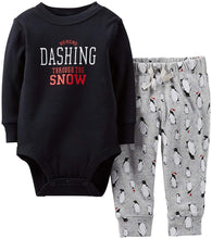 Load image into Gallery viewer, Carter&#39;s Baby Boys&#39; 2 Piece Christmas Set (Baby) - Black
