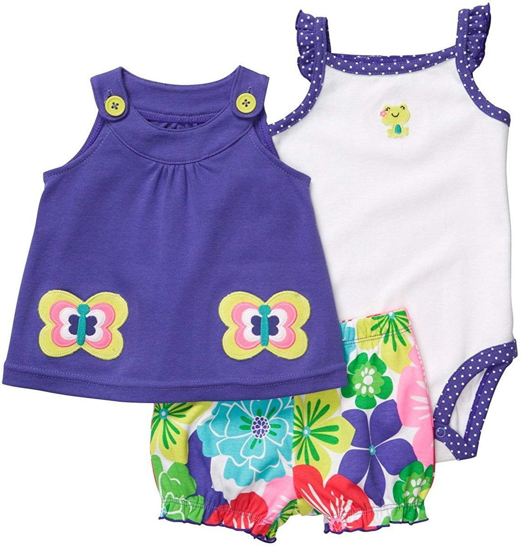 Carter's Baby Girl's Oh-So-Fun 3-Piece Set - Butterfly & Flowers