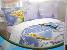 Load image into Gallery viewer, Disney Fairies Swirl Twirl Cotton Rich Twin Sheet Set

