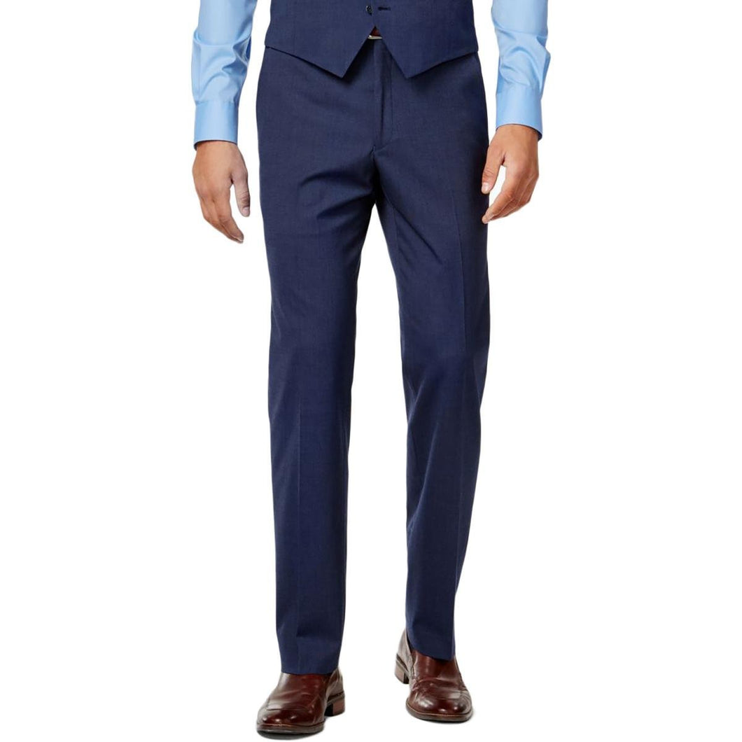 Alfani Mens Pindot Slim Fit Dress Pants Blue 33/32