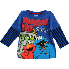 Load image into Gallery viewer, Sesame Street "Monster's Rule the Streets" Blue Toddler Long Sleeve T-Shirt

