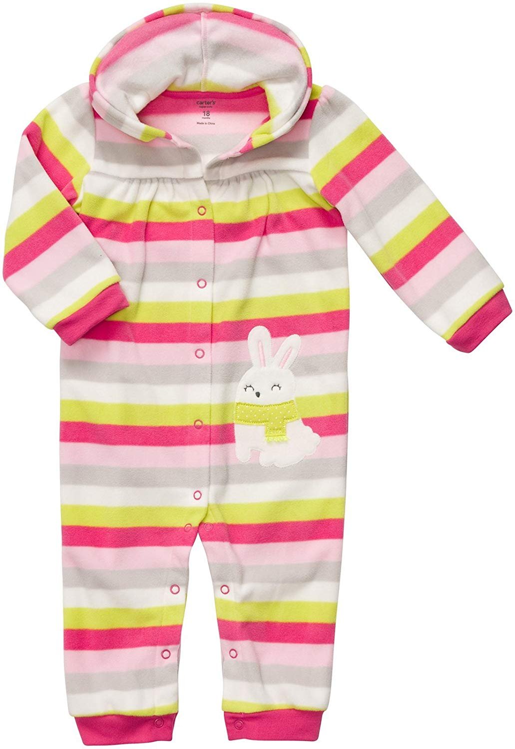 Carter's Baby Girl's Infant Long Sleeve One Piece Coverall - Stripes