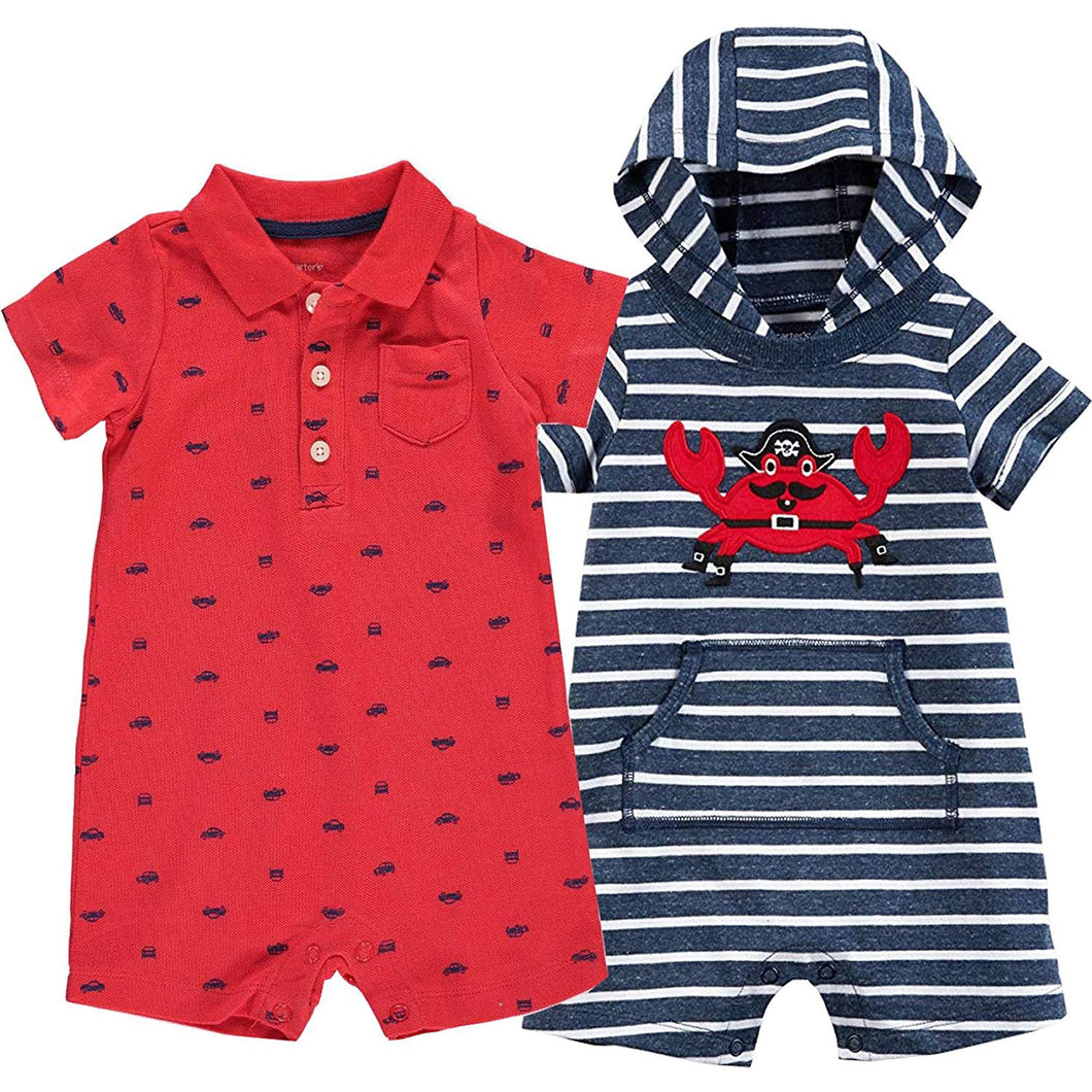 Carter's Baby Boys' One Piece Rompers (Pack of 2)