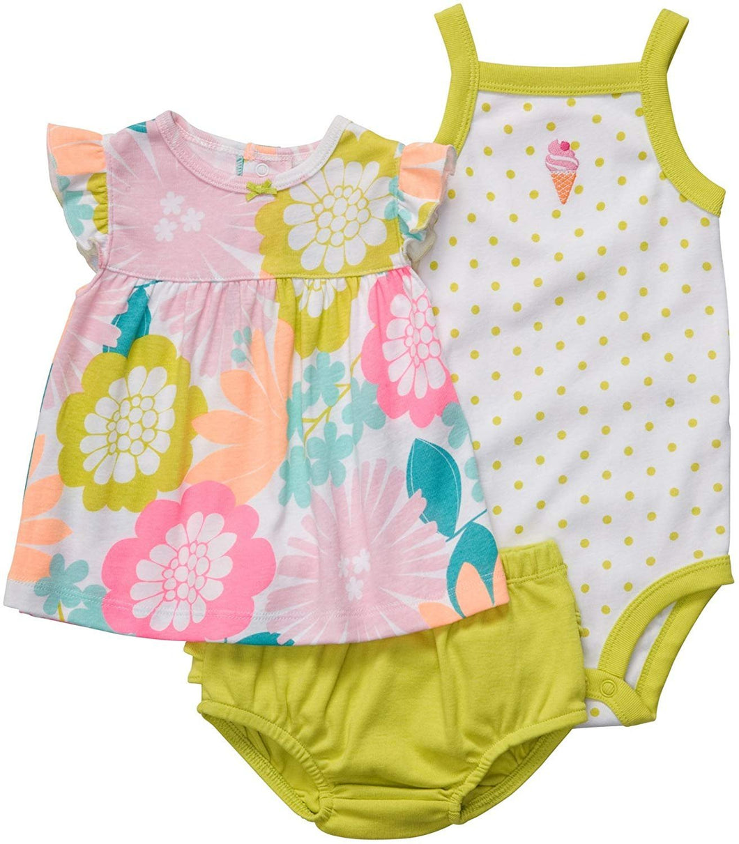 Carter's Baby Girl's Oh-So-Fun 3-Piece Set - Spring Flowers