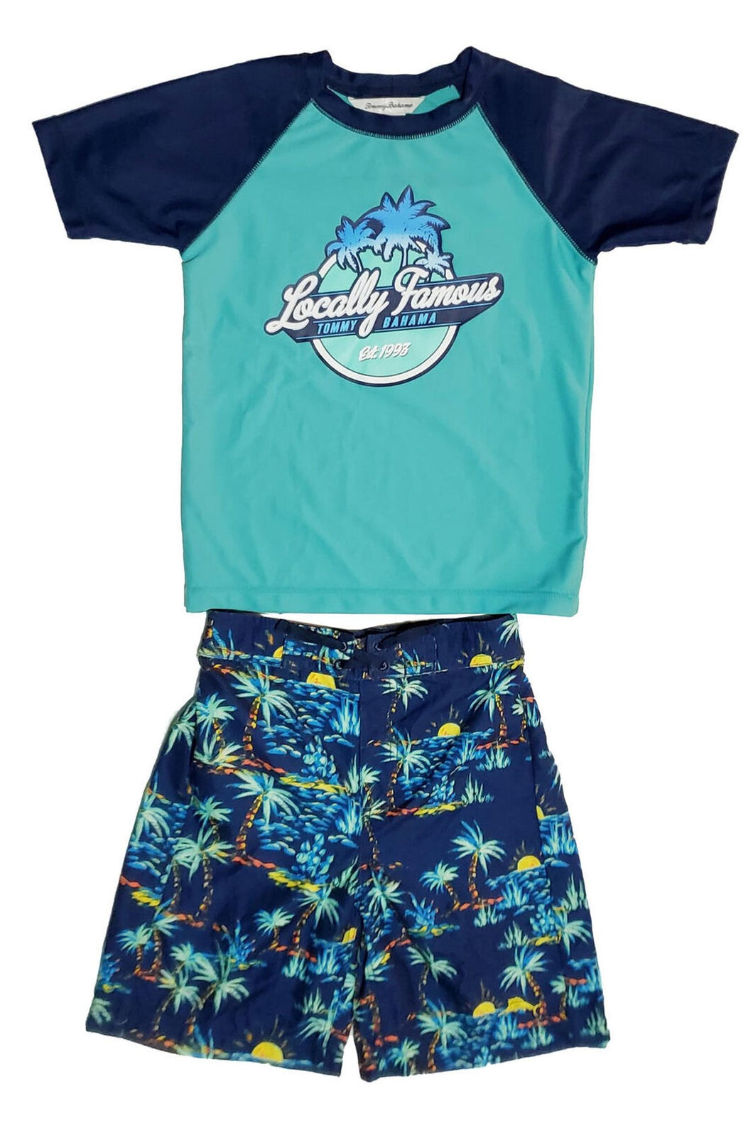 Tommy Bahama Boys' Rash guard and Trunks Swimsuit Set