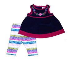 Load image into Gallery viewer, Genuine Baby From Oshkosh Newborn Girls 2pc Flowers Dress Legging Set
