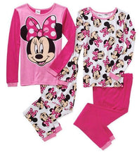 Load image into Gallery viewer, Minnie Mouse Little Girls' Long Sleeve 4 Piece Pajamas Set
