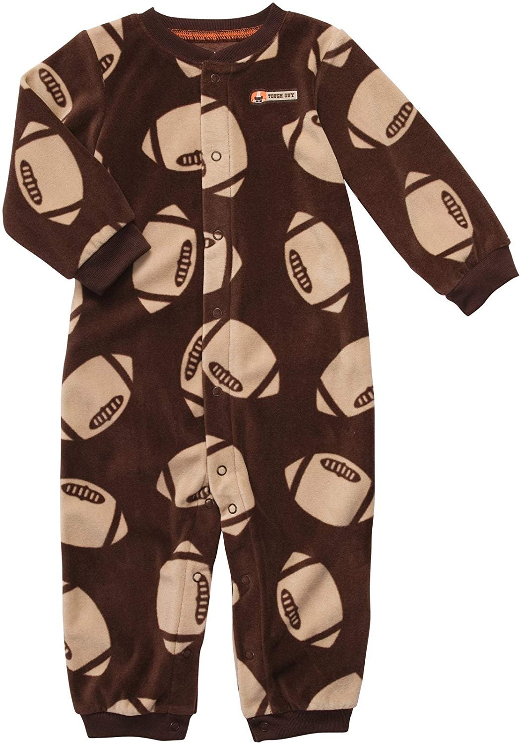 Carter's Baby Boy's Infant Long Sleeve One Piece Snap Fleece Coverall - Football Fun