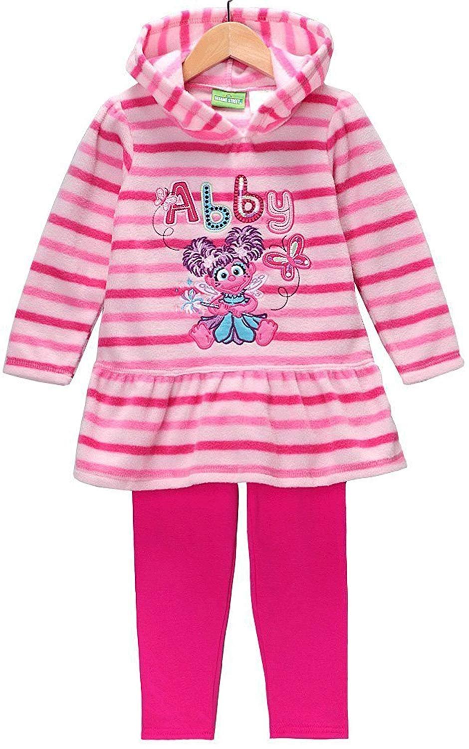 Abby Baby-Girls Infant 2pc Hooded Fleece Dress Legging Set