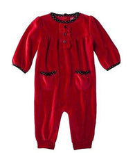 Load image into Gallery viewer, Just One You Made By Carter's Baby-Girls Infant Velour Jumpsuit Red
