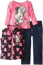 Load image into Gallery viewer, Disney Baby Girls' Minnie Mouse 3 Piece Nylon Vest Set
