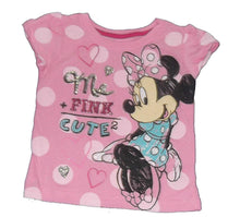 Load image into Gallery viewer, Minnie Mouse Toddler Girls Shirt Polka Dot Pink Tee
