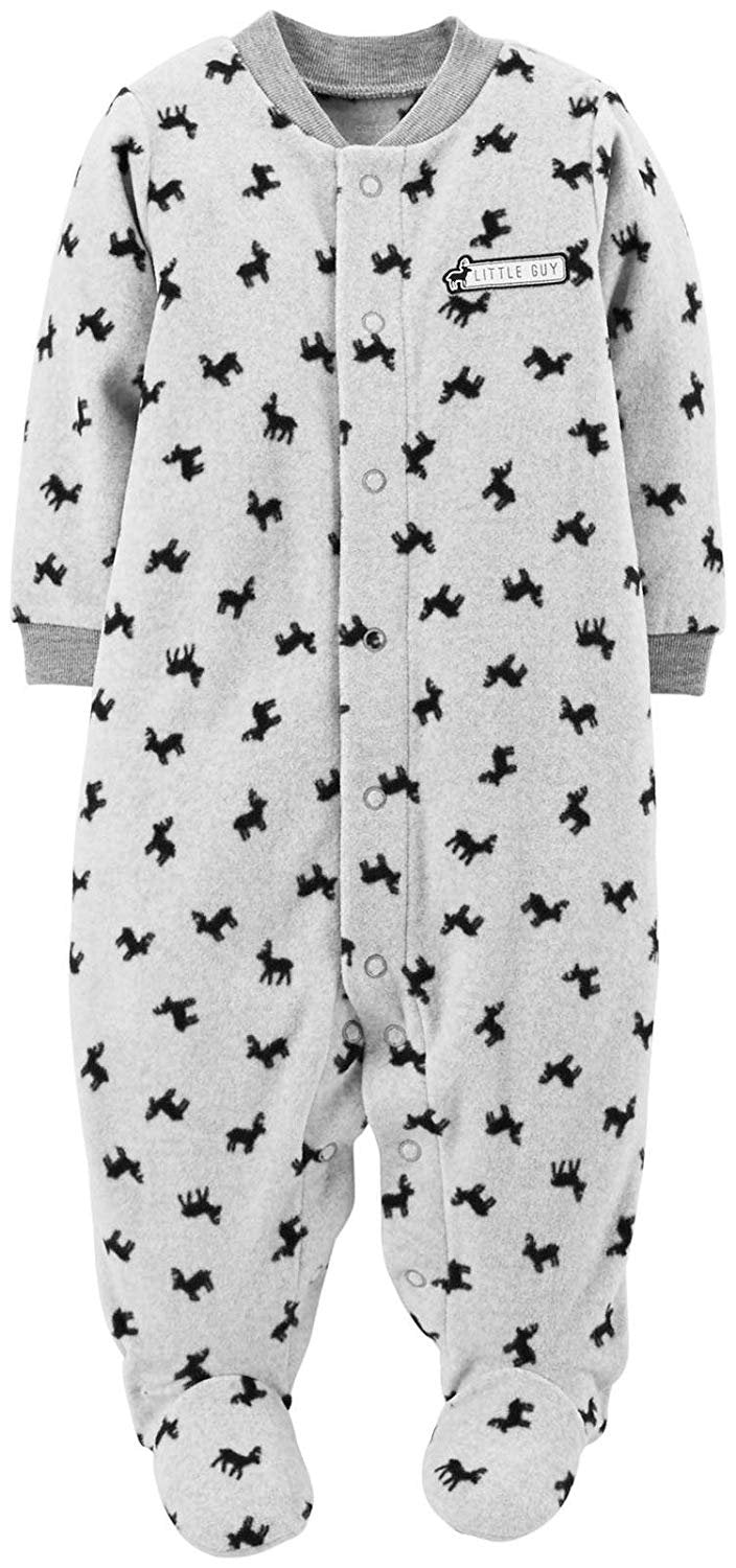 Carter's Baby Boys' Print Fleece Footie (Baby) - Footballs