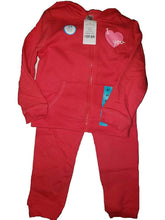 Load image into Gallery viewer, Carter's Girl Fleece Hoodie and Pants 2-Piece Set, Hot Pink, Size 18 Months
