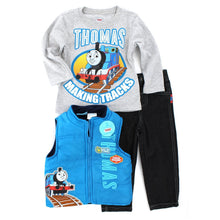 Load image into Gallery viewer, Thomas the Train Little Boys' Toddler 3pc Vest Set Right on Time Blue

