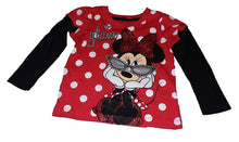 Load image into Gallery viewer, Minnie Mouse Toddler Girls Polka Dot Long Sleeve Shirt Red
